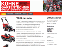 Tablet Screenshot of kuehne-gartentechnik.de